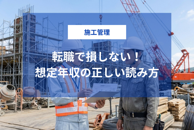 施工管理の転職で損しない！求人票の「想定年収」の正しい読み方